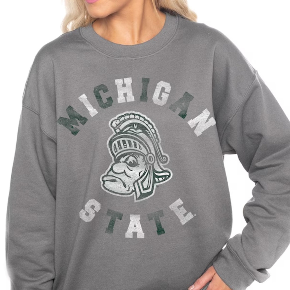 Game day Couture Michigan State Spartans Crewneck Sweatshirt